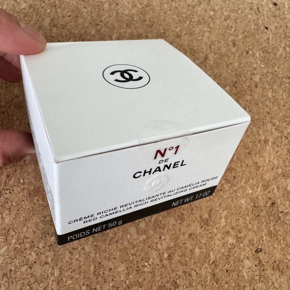 Chanel red camellia cream
